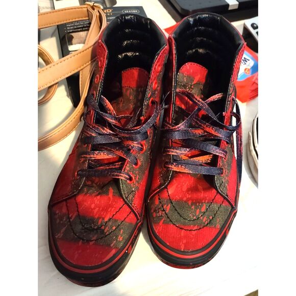 Vans Rare Limited Edition Nightmare On Elm Street Freddy Krueger SK8-Hi Sneakers - Picture 2 of 15